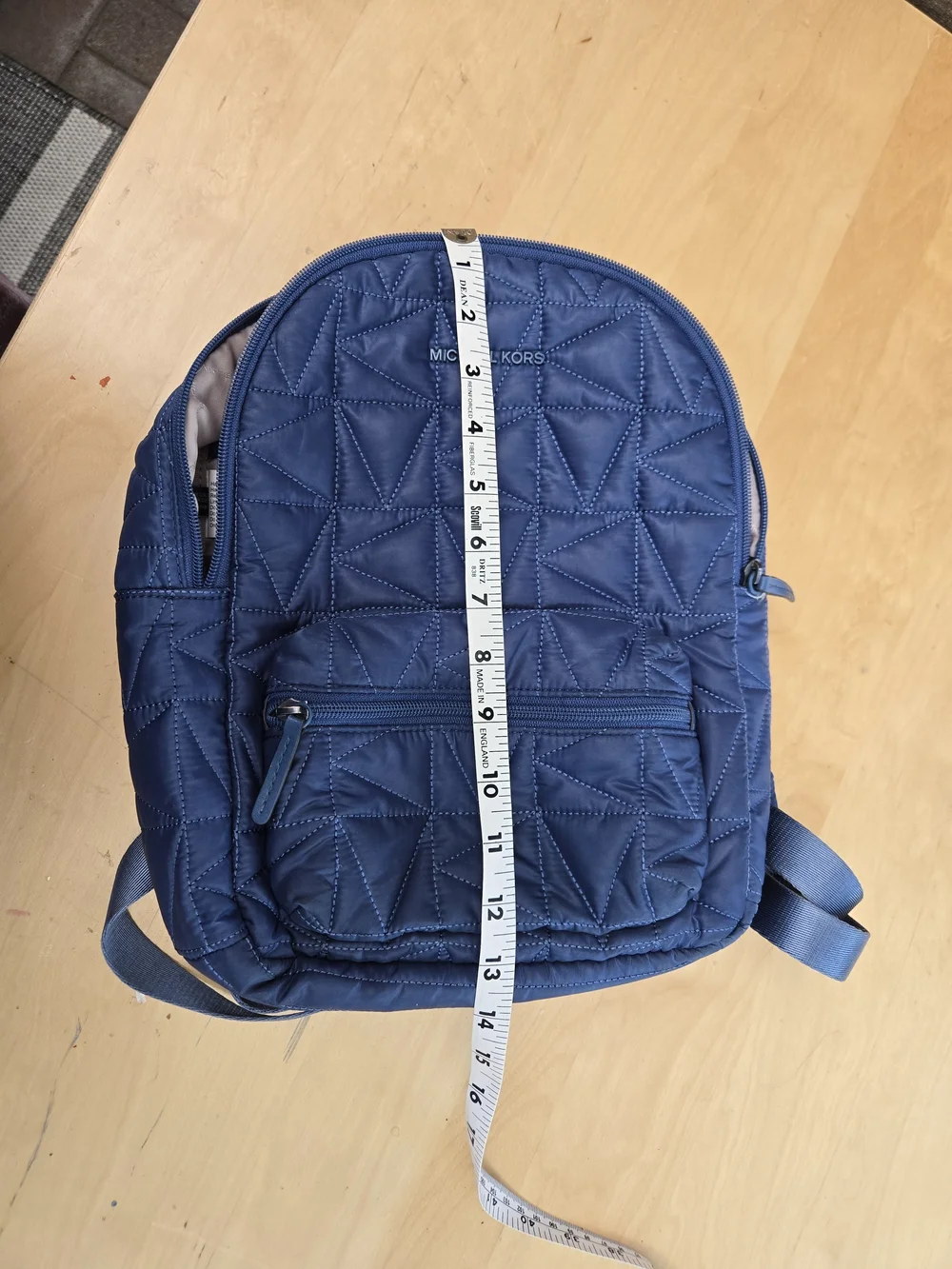 Michael Kors Winnie Medium Quilted Nylon Blue Backpack 1MK229B 24G8637